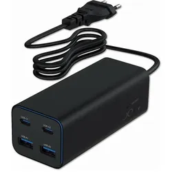 Gembird TA-UC-2A2C-PD100-01-BK (100 W, 4 Ports), USB Ladegerät, Schwarz