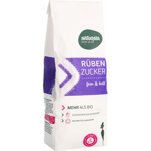 Naturata Zucker fein, weißer Rübenzucker demeter, BIO, lose, 500 g