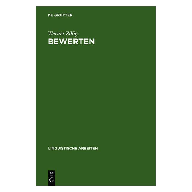 De Gruyter Bewerten (Deutsch, Werner Zillig, 1982) (7202854)
