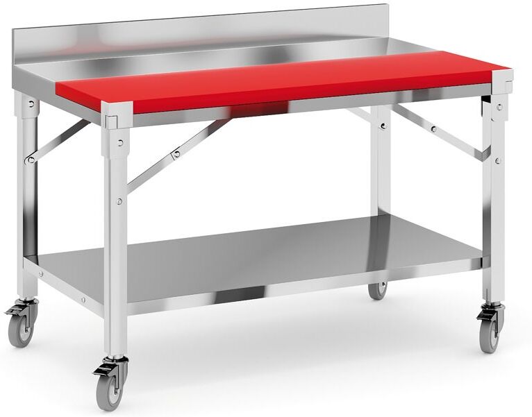 B2B Partner Edelstahltisch mit Schneidebrett, 1200 x 700 x 950 mm