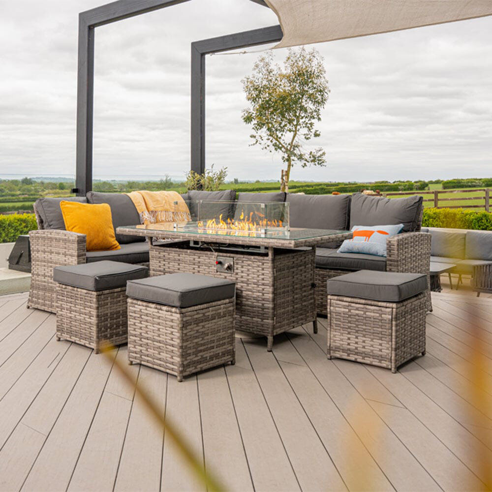 Brayden Studio 9 - Person Garden Lounge Set with Cushions Gray 9