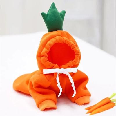 Uplifted Goods Plush Cartoon Fruit Pet Winter Fleece carrot xl
