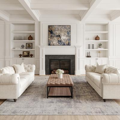 Nourison Rustic Textures Distressed Contemporary Abstract Area Rug