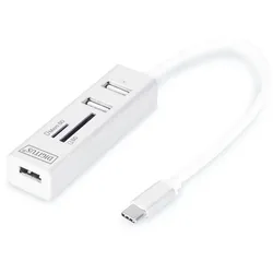 Digitus USB Typ-C™ OTG 3-Port Hub + Kartenleser