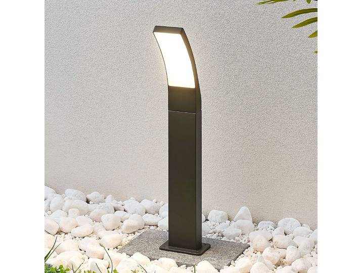 Ilvita Lampe de Jardin Anthracite - Lindby - Terrasse - Moderne - Aluminium - À ampoule unique