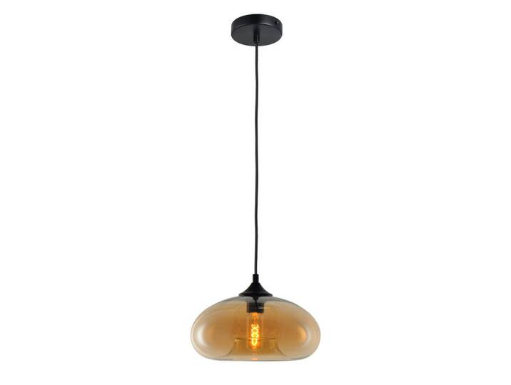 s.luce Hängelampe Cruet Amber Low (Flach), Orange, Glas, Rund,Rund, E27, 28x14x28 cm, Lampen & Leuchten, Innenbeleuchtung, Hängeleuchten, Pendelleuchten
