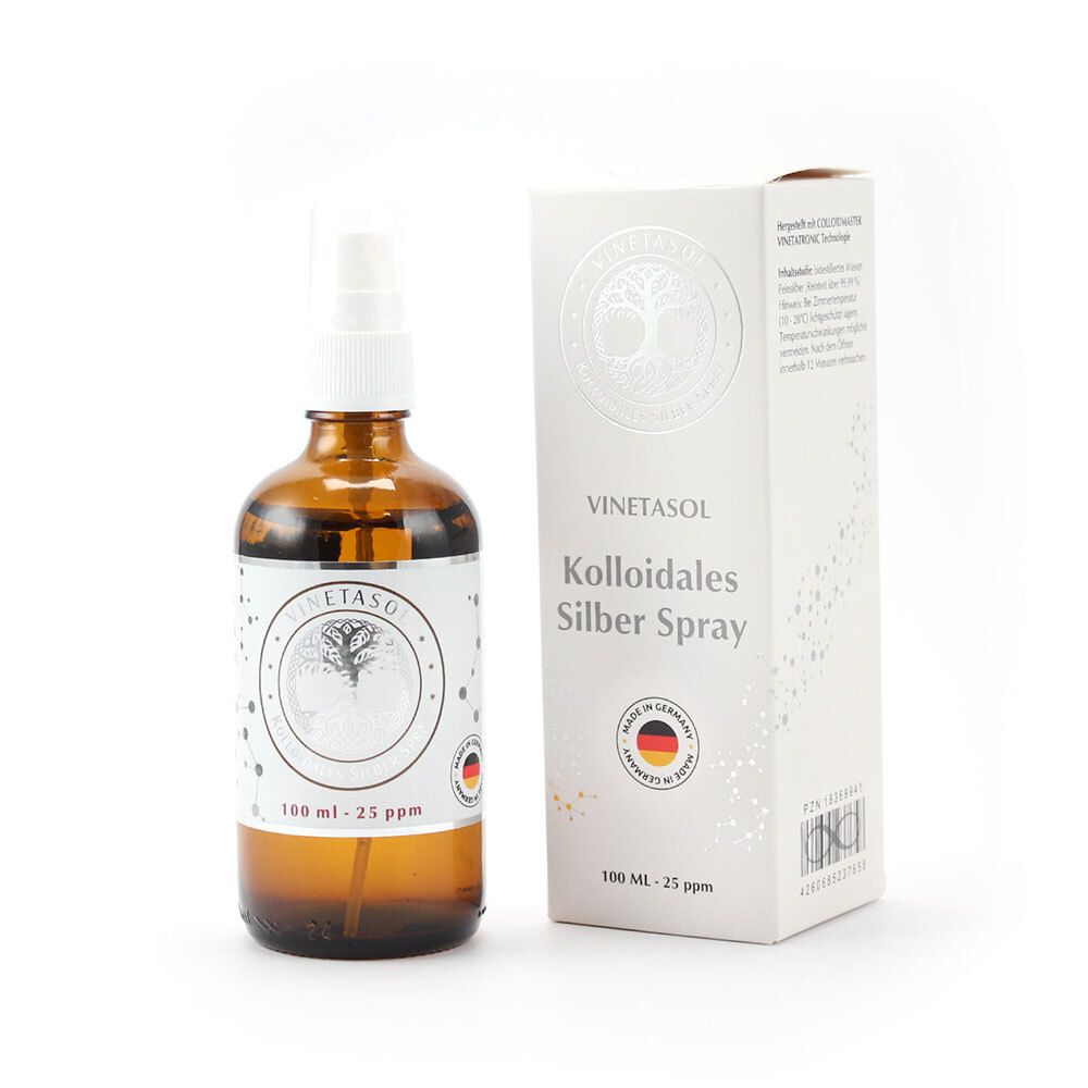 Vinetasol kolloidales Silber 25 ppm Spray 100 ml Flüssigkeit