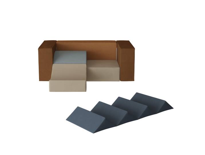 Vercart Blocksofa Kinder 6er-set, Mehrfarbig, Mode, 100x75x50 cm, Babymöbel & Kindermöbel, Kinderzimmer & Jugendzimmer