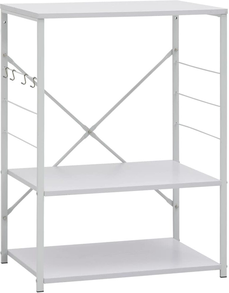 vidaXL Armoire à four à micro-ondes Blanc 60x39,6x79,5 cm