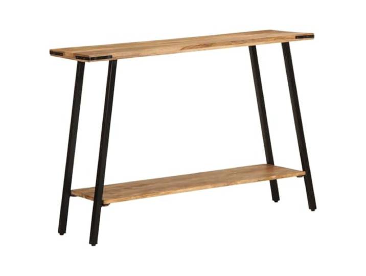 HEFZGDB Massivholz Konsolentisch Mango 110x30x75 cm mit 3 Ablagen für Wohnzimmer Flur Eingangsbereich Stauraum Organizer rustikales Design