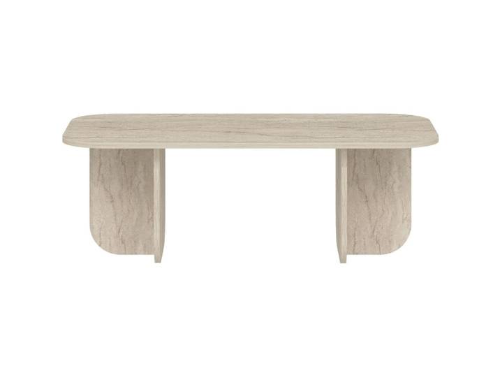 Table basse rectangulaire effet travertin 120 cm