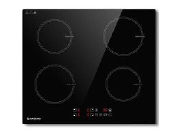 Table de cuisson 4 foyers AMZCHEF Plaque Induction 7400W Encastrable avec 4 boosters L59 x P52 cm