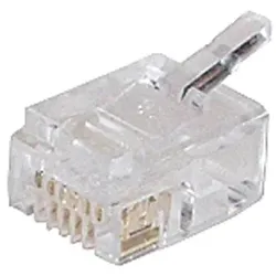 Western-Stecker modular 8-polig vergoldet Short Flachkabel