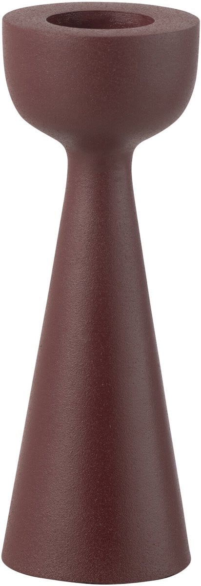 J-Line kaarshouder Cone voor stompkaarsen in kastanjebruin aluminium