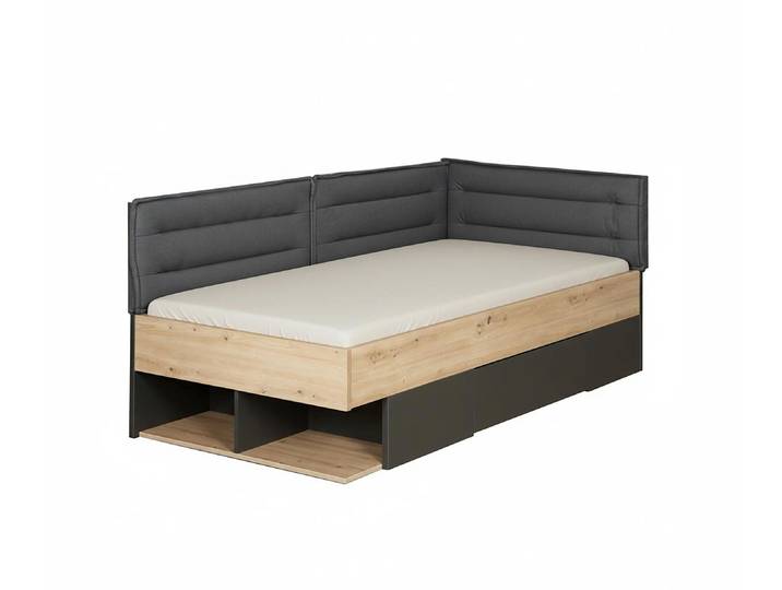 Roba Bett mit Stauraum »Marvin« - 208,7x99x85,1cm - braun -