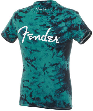 Fender T-Shirt Tie-Dye Logo Blue M Schwarz