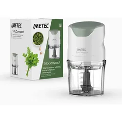 Imetec TritaCompact, Küchenmaschine, Küchenmaschine mit 2 Edelstahlklingen, 400 ml Druckbehälter, kompakt, 350 W, BPA-frei