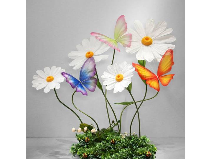 Grands fleurs de marguerite artificielles géantes, décor pour fête d'anniversaire, arrière-plan de Banquet, accessoires d'exposition de fenêtre, décorations de mariage