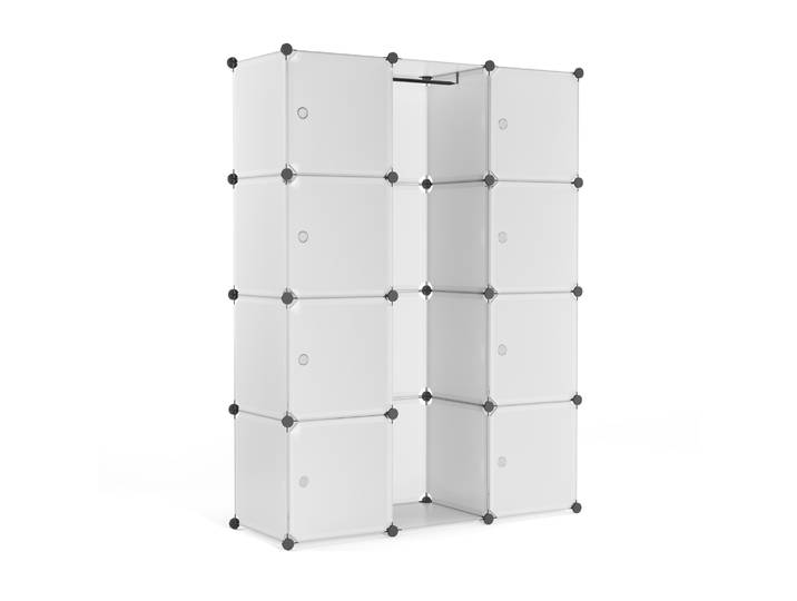 Kleiderschrank Steckregal transparent 12 Boxen