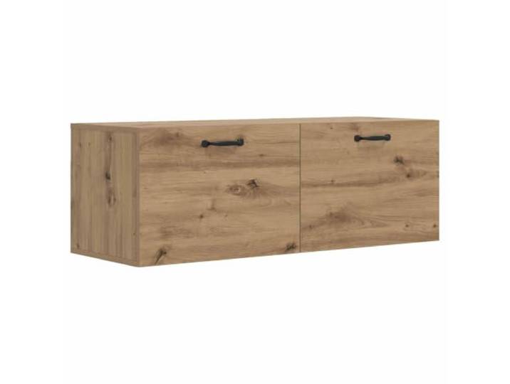 QINXIXINAIXI Wandschrank 100 x 36,5 x 35 cm Holzwerkstoff Artisan-Eiche Wandmontage, 2 Fächer, umkehrbare Tür, Holzwerkstoff, Artisan-Eiche, minimalistisch, Wohnzimmer, Büro
