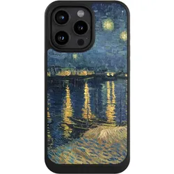 Nivocase Hülle für Apple iPhone 15 Pro Max Handyhülle NIVOcore Case Schwarz Kunst Malerei (Apple iPhone 15 Pro Max), Smartphone Hülle, Schwarz