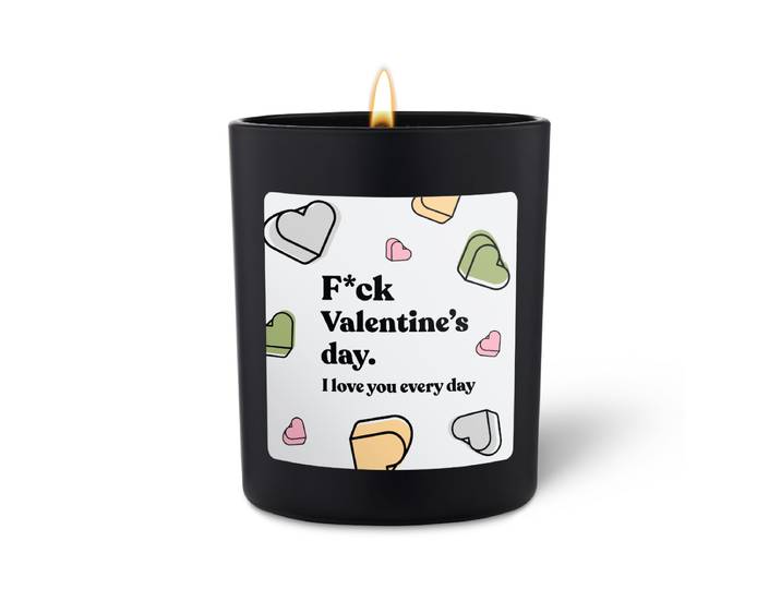Duftkerze Schwarz Woody Fck Valentine's day