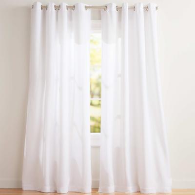 Porch & Den EXCLUSIVE HOME Loha Linen Grommet Top Curtain Panel Pair