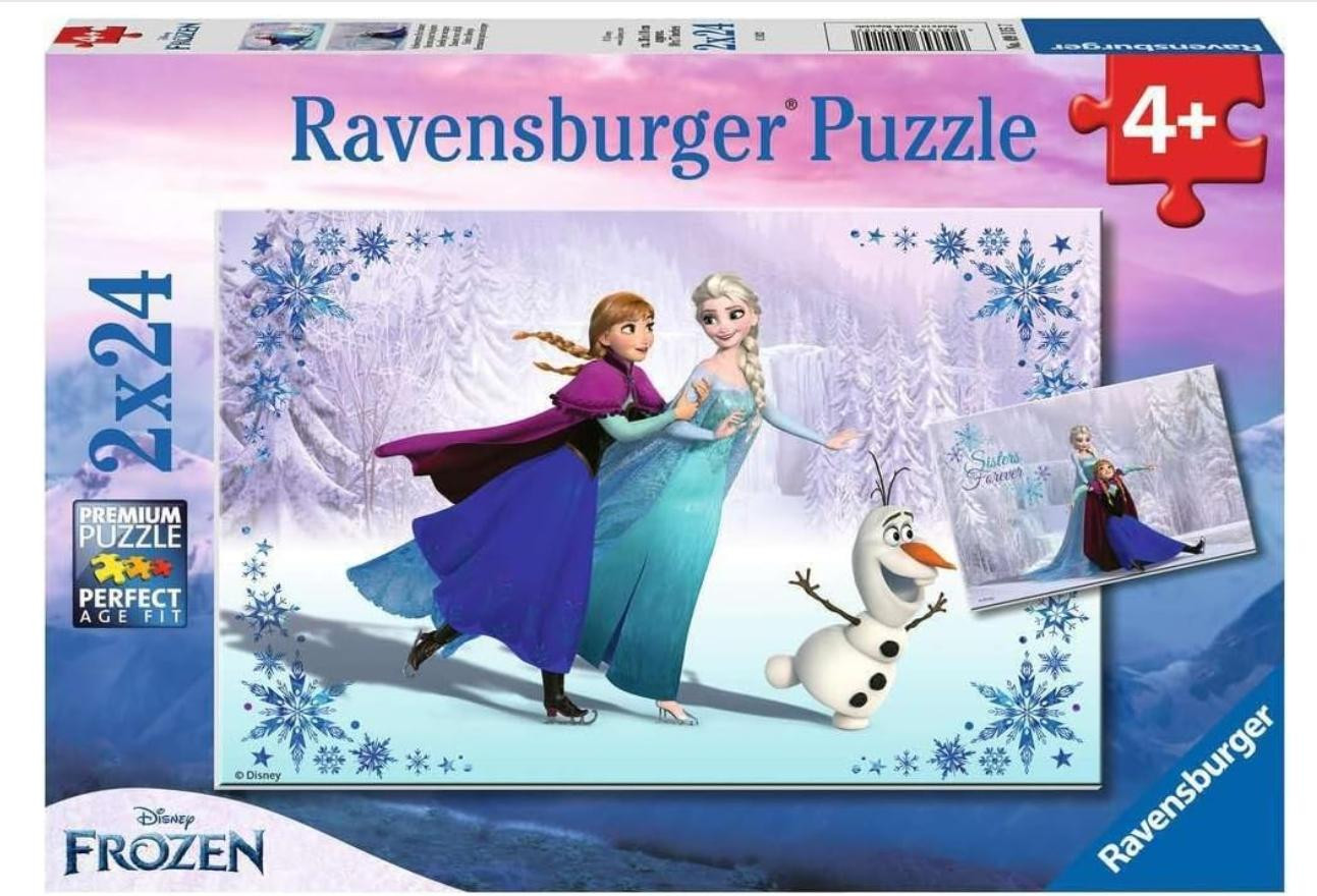 Ravensburger Disney Frozen Zusters voor altijd kinderpuzzel 2 x 24-delig