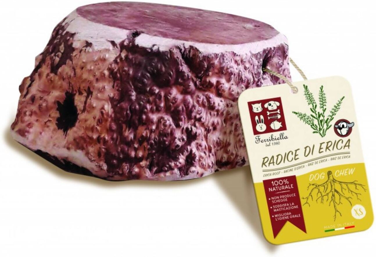 Ferribiella Radice di Erica Masticativo Naturale Vegetale per Cani XS