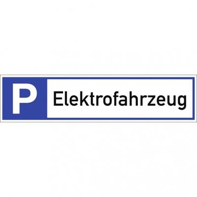 Dreifke® Schild, Parkplatzreservierer Elektrofahrzeug, Alu, 460x110 mm
