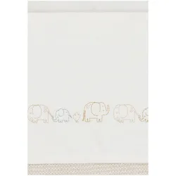Jollein, Fixleintuch Babybett, Elefanten-Geschichten (120 x 150 cm)