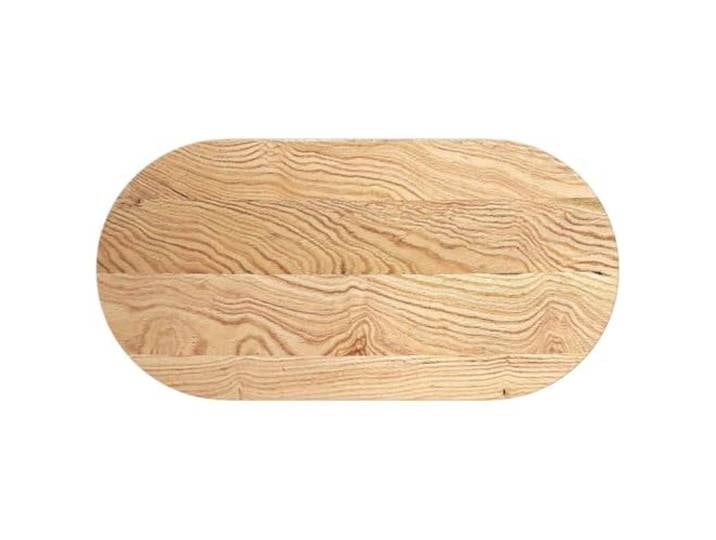 HGPOTUY Tischplatte 100x50x2 cm Massivholz Eiche Oval Massivholz Eiche, ovale Form, 100x50x2 cm, glatte Oberfläche, leicht zu reinigen, vielseitig kombinierbar