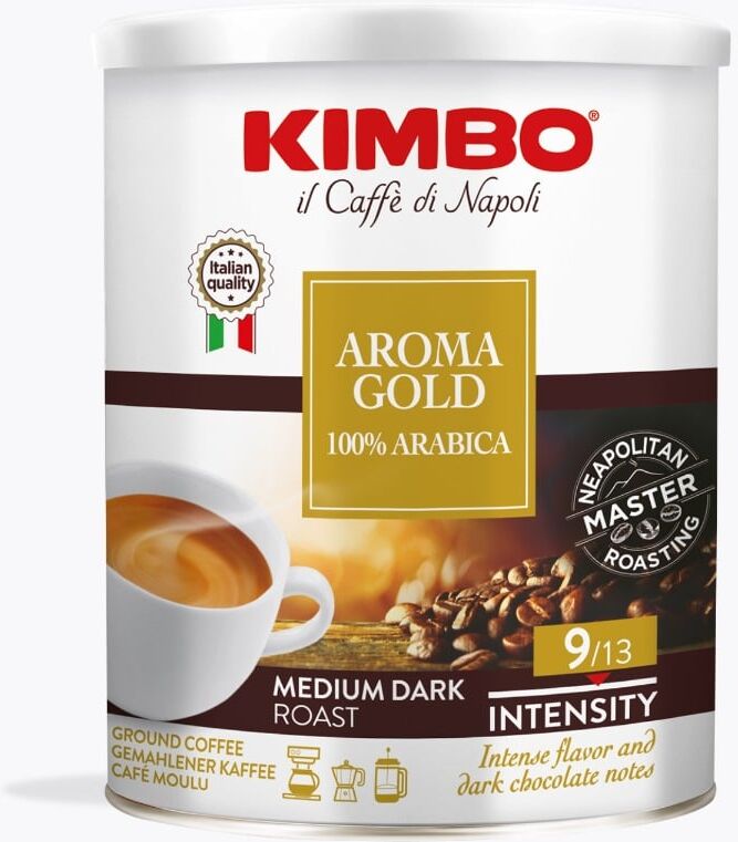 Kimbo Aroma Gold 100% Arabica 250g Dose gemahlen