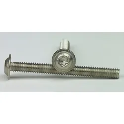 ISO 7380-2 - Edelstahl A2 - M 2x4 - TX6 - Linsen-Flanschschrauben - Vollgewinde