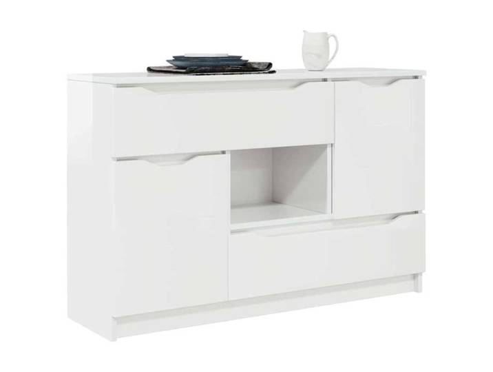 &Black week Buffet bahut - Commode/Buffet salon contem - MODERNE Buffet - Blanc brillant - 100x30x65 6 Bois d'ingénierie 95799