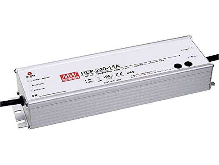 Mean Well HEP-240-24A AC/DC-ingebouwde voeding 1000mA 240W 24 V/DC open kabeluiteinden