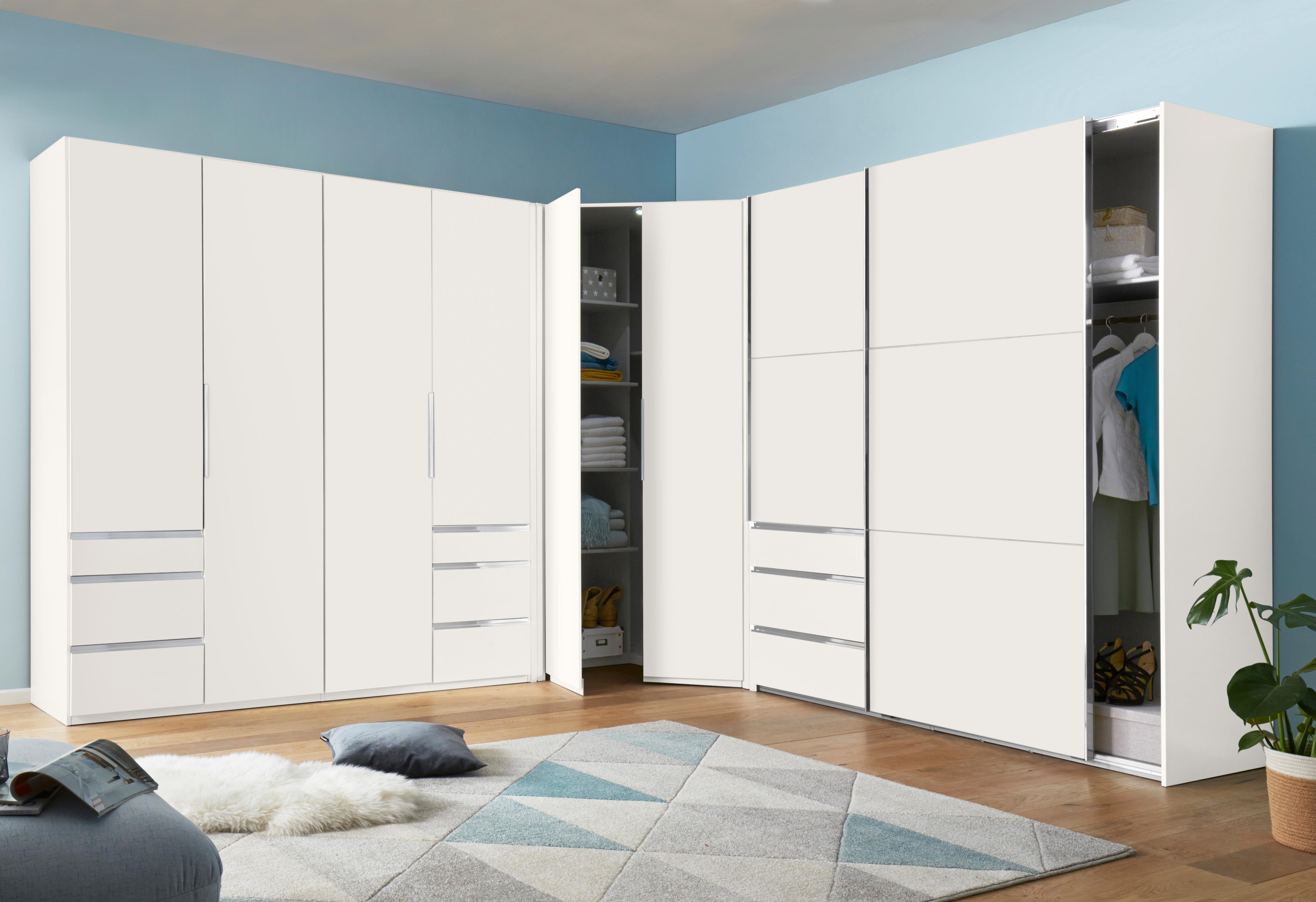 Eckkleiderschrank WIMEX "Level by fresh to go", weiß, H:216cm, Schränke, Eckkleiderschrank