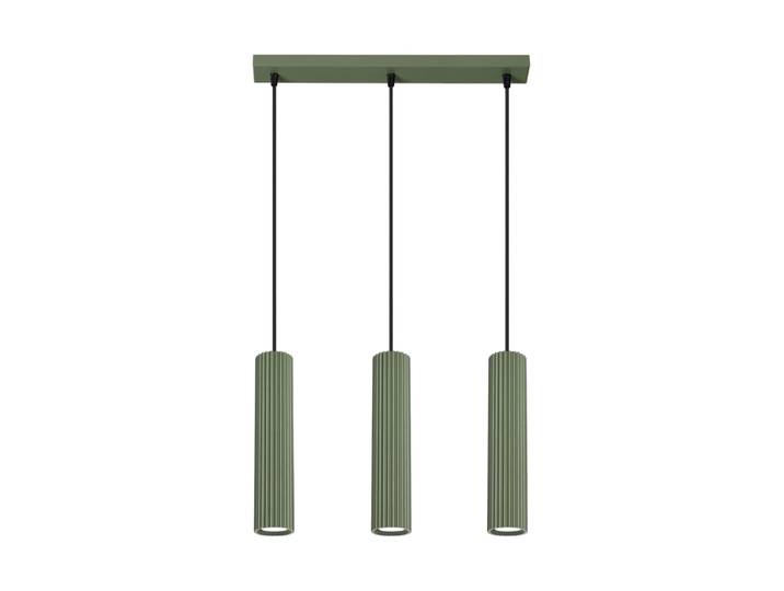 Design Pendellampe „Karbon“ 3-flammig (linear) Olivgrün Sollux Lighting