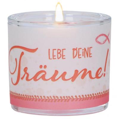 Glaswindlicht zur Konfirmation - Lebe deine Träume