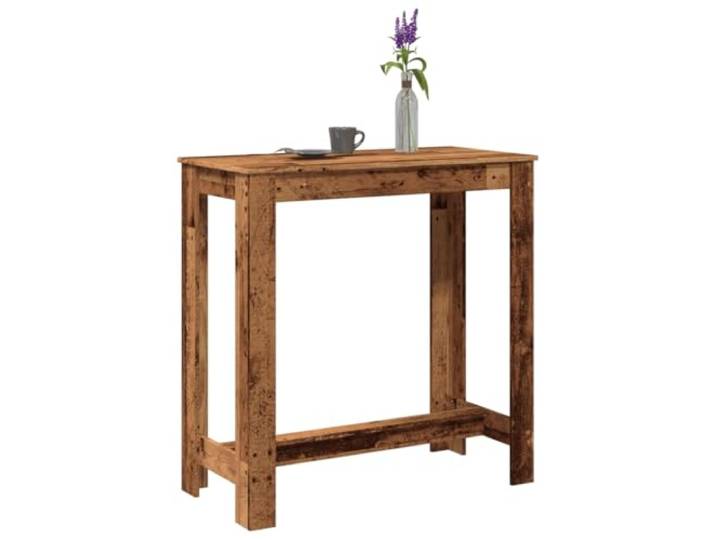 HEFZGDB Bartisch Altholz-Optik 102x50x103,5 cm Holzwerkstoff Hochtisch mit Wandhalterung für Küche Wohnzimmer Essbereich, robuster Stehtisch pflegeleicht