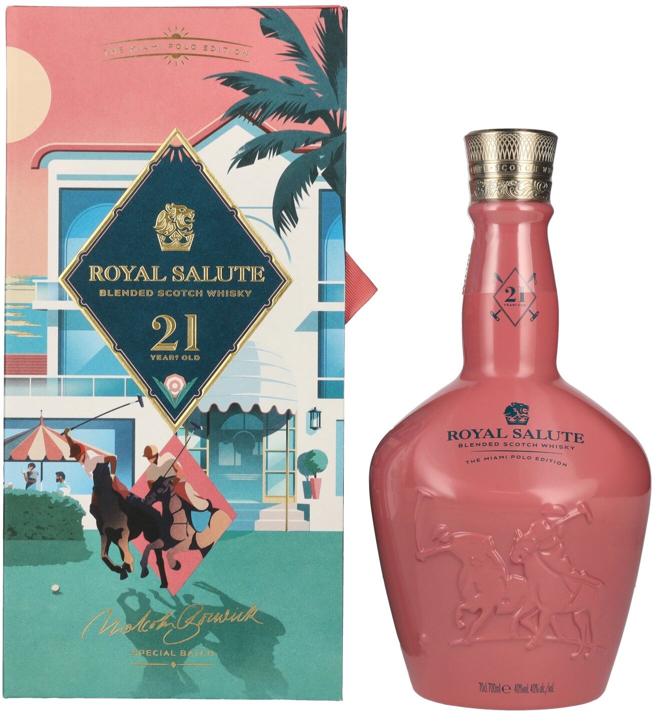 Chivas Brothers Royal Salute 21 Years Old THE MIAMI POLO EDITION Blended Scotch Whisky 40% Vol. 0,7l in Geschenkbox