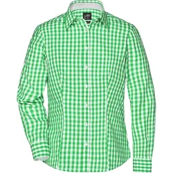 Damen Karo-Bluse "JN616" - M - green/white
