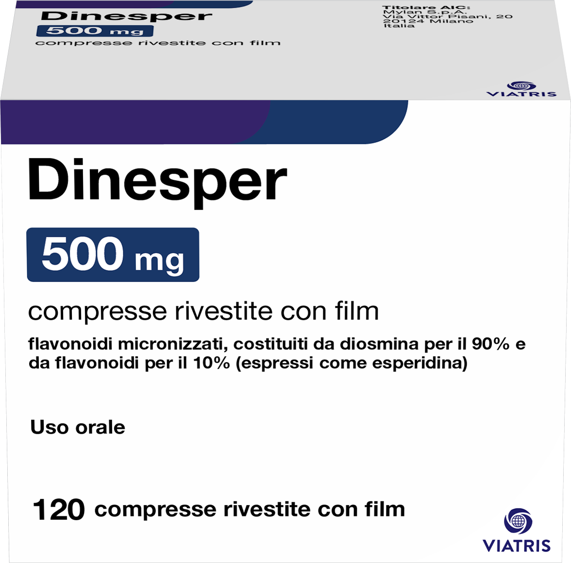 MYLAN SpA DINESPER*120CPR RIV 500MG