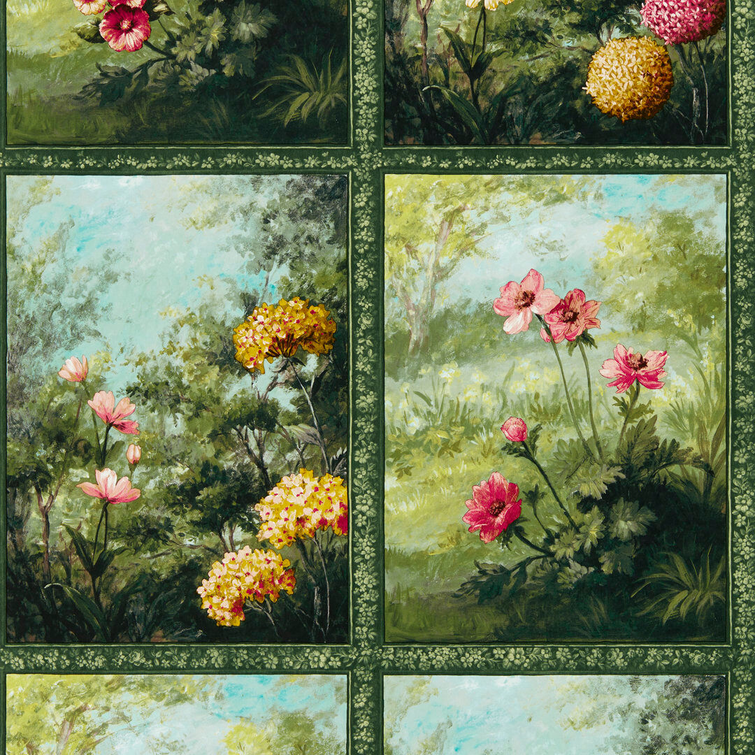 Clarke & Clarke Artus Marianne 10.05m x 52cm Shimmer Wallpaper Roll Forest