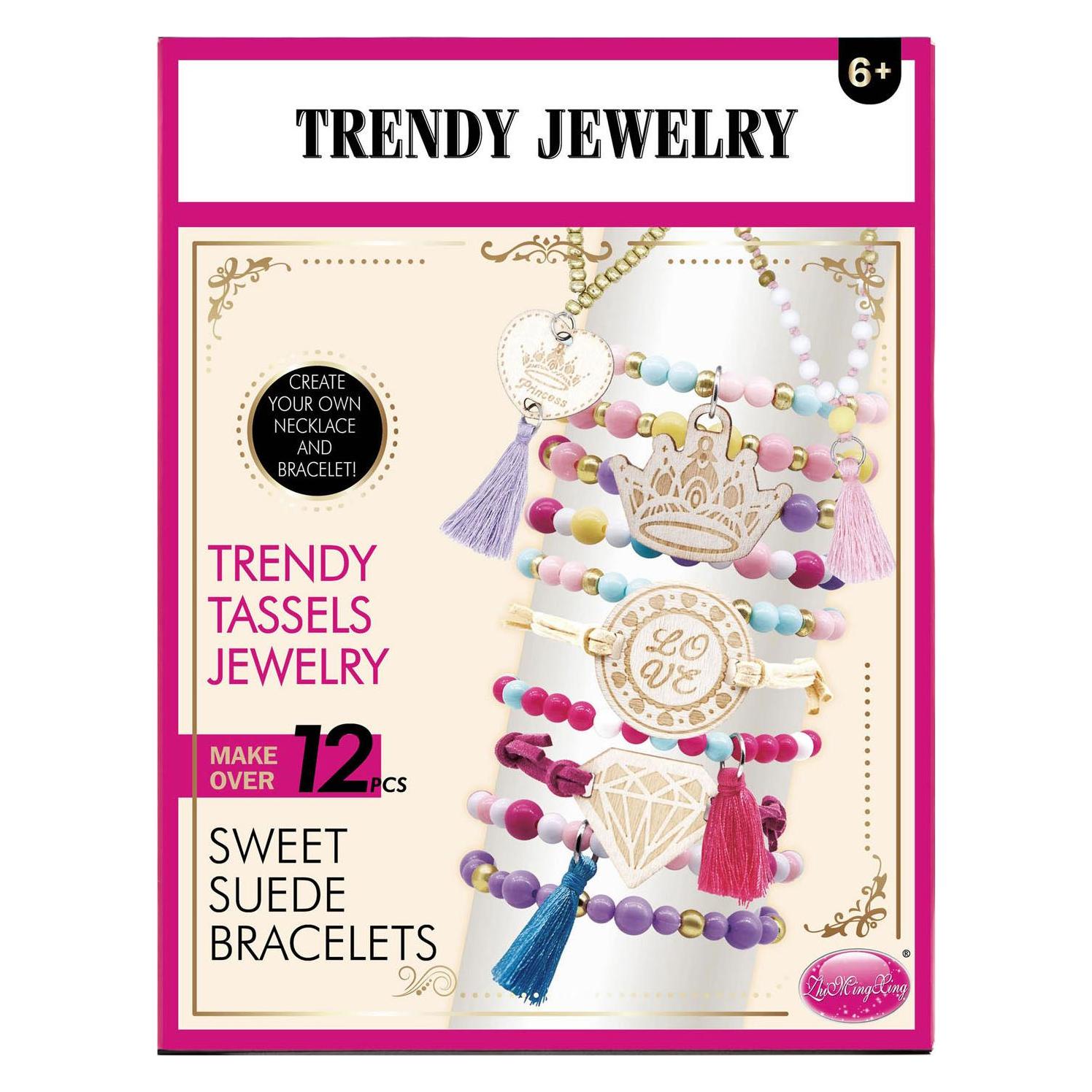Trendy Schmuckset Süsse Wildlederarmbänder (62071957)