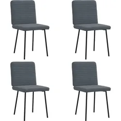 vidaXL Esszimmerstühle 4 Stk. Dunkelgrau Samt