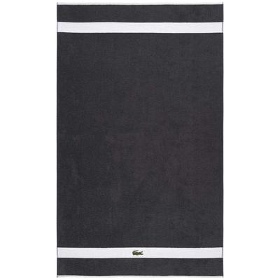 Badetuch LACOSTE "LCASUAL", bitume, B:90cm L:150cm, Frottier, Obermaterial: 100% Baumwolle, Handtücher, Badetuch, mit Label-Applikationen