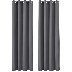 VORHANG Amelie TO mit Öse 140x245cm Anthrazit (2tlg)