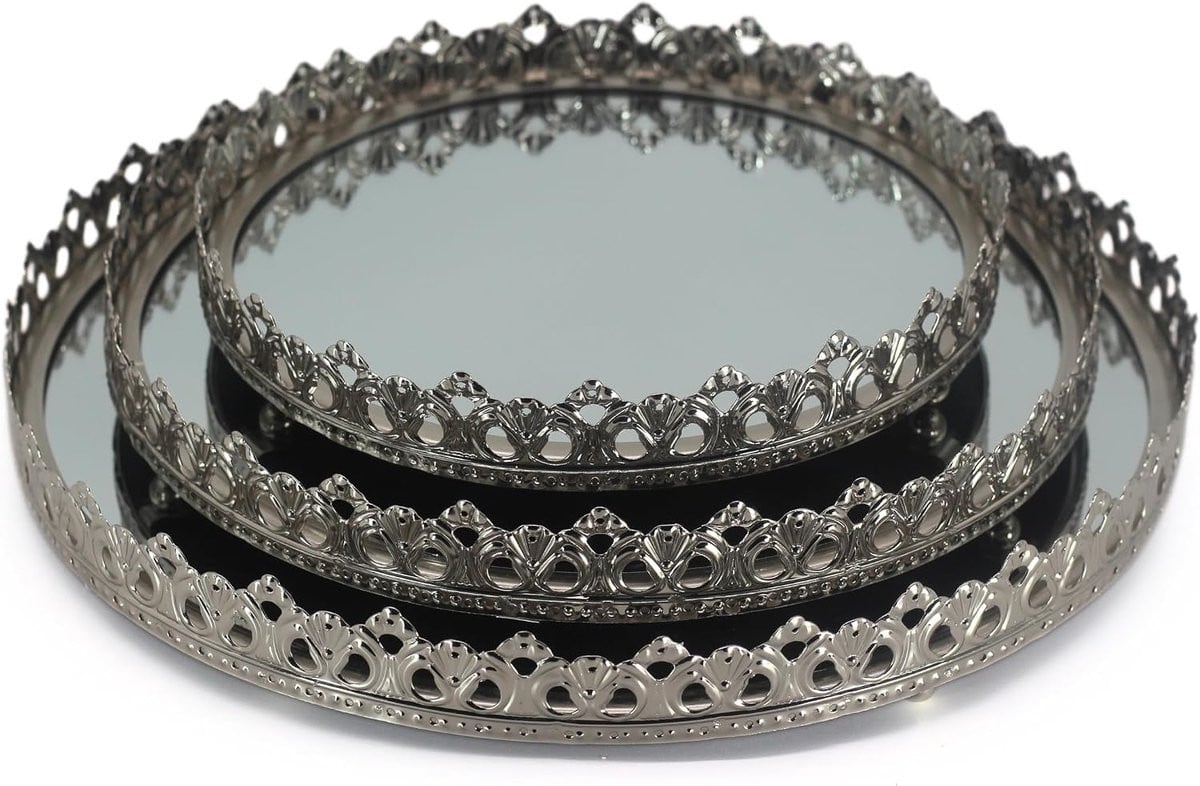 CASA HEAVEN Zilveren Spiegellade voor Parfum, Make-up en Sieraden