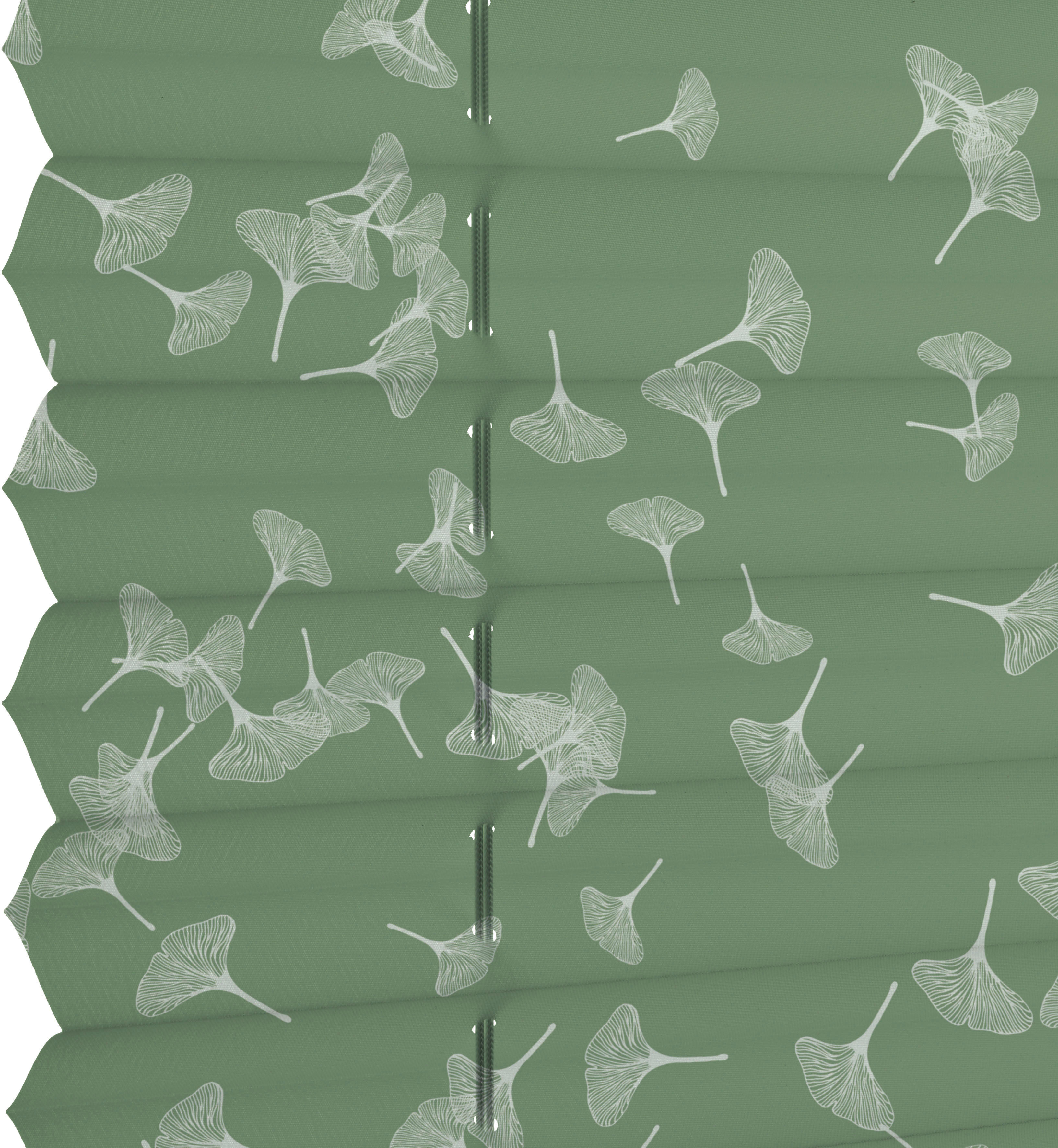 Plissee GARDINIA "Dekor Ginkgo Oesyter Mushroom", grün, B:50cm H:130cm, Obermaterial: 100% Polyester, Plissees, Plissee, Klemmträger mit Feststellschraube, Plissee Concept Trägern zum Klemmen grün 130cm, zweiseitig verschiebbar, 50cm